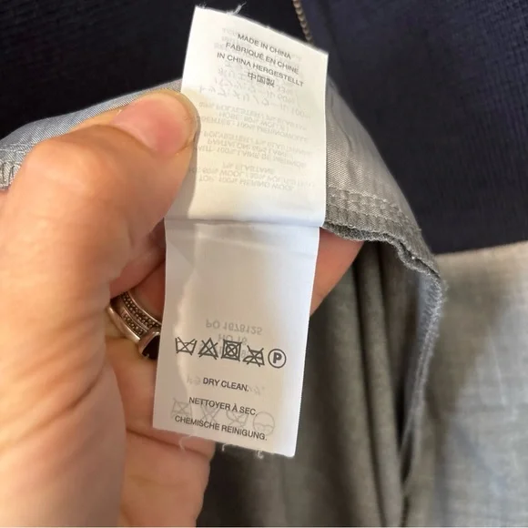 J Crew Collection Wool Mockneck Long Sleeve Trouser Jumpsuit Navy Gray Size 6 8 - Picture 8 of 13